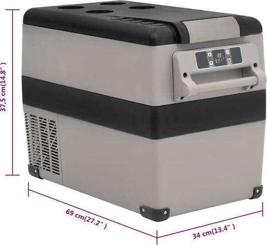 vidaXL Φορητό Ψυγείο 35lt Μαύρο