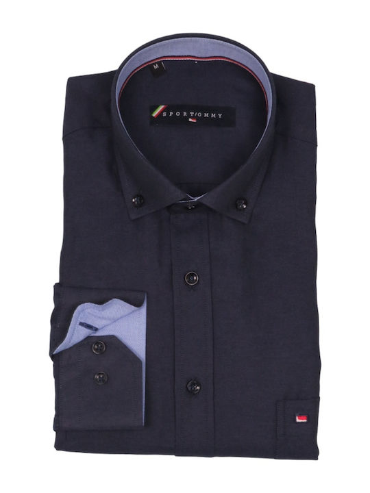 SPORT/OMMY OXFORD -3 Men's Dark Blue Shirt