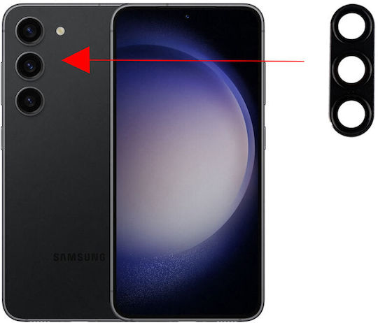 Volte-Tel Electroplating Kameraschutz Metallrahmen Black für das Galaxy S23+