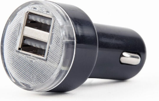 Energenie Car Charger 2.1A with Ports: 2xUSB Black Color