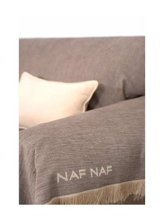 Naf Naf 358-170 Ριχτάρι Τετραθέσιου Καναπέ Chenille 180x350εκ. Καφέ