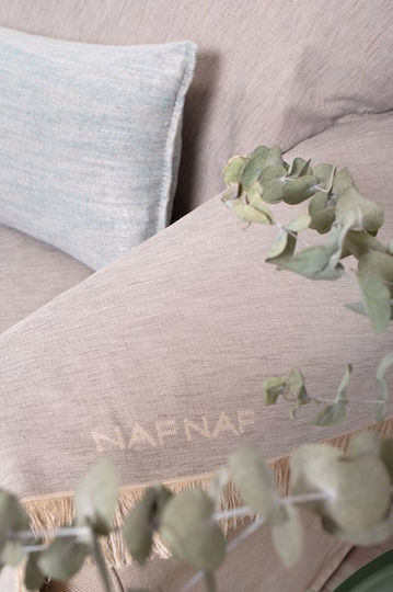 Naf Naf Four-Seater Sofa Throw Chenille 180x350cm Gray