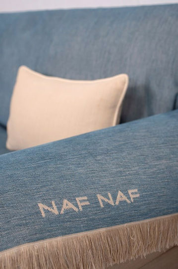 Naf Naf 358-154 Sofa Throw Chenille 180x250cm Denim