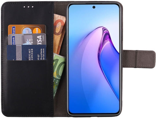 Volte-Tel Book Δερματίνης Μαύρο (Oppo Reno 8 Pro 5G)