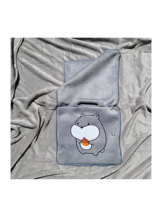 Morven Blanket Cot Fleece Gray 100x170cm.