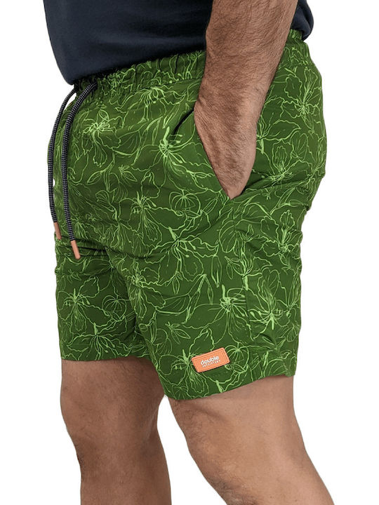 Costum De Baie Bărbați Pantaloni Scurți Verzi Cu Model
