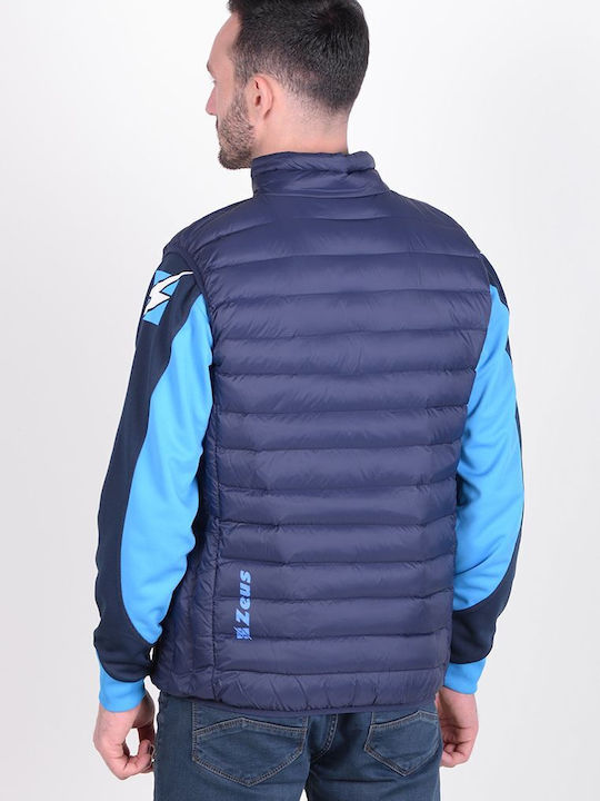 Zeus Hercolano Fără mâneci Geacă pentru bărbați Puffer Navy / Blue