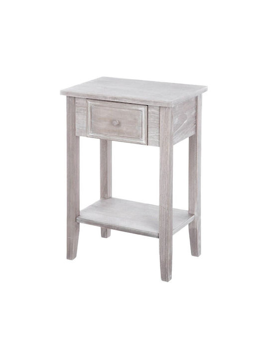 Charme Wooden Bedside Table Natural 45x30x67cm