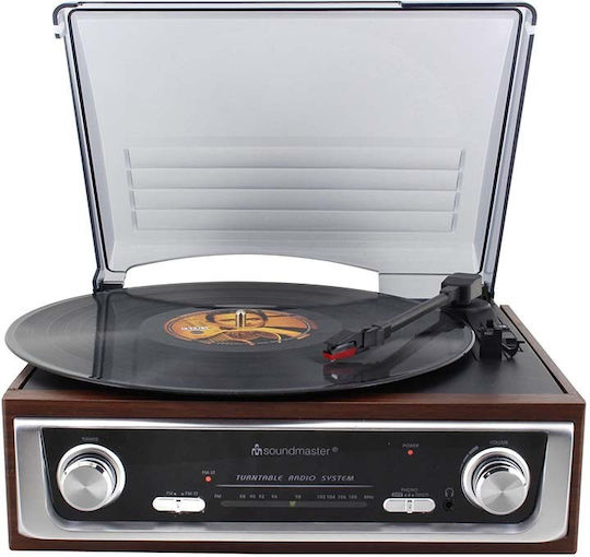 Soundmaster PL196H PL196H Turntables with Built-in Speakers Brown