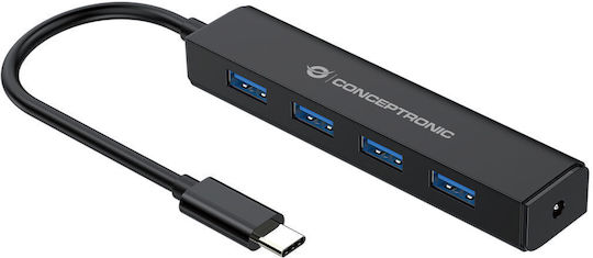 Conceptronic CTC4USB3 Hub 4 Θυρών USB 3.0 με σύνδεση USB-C