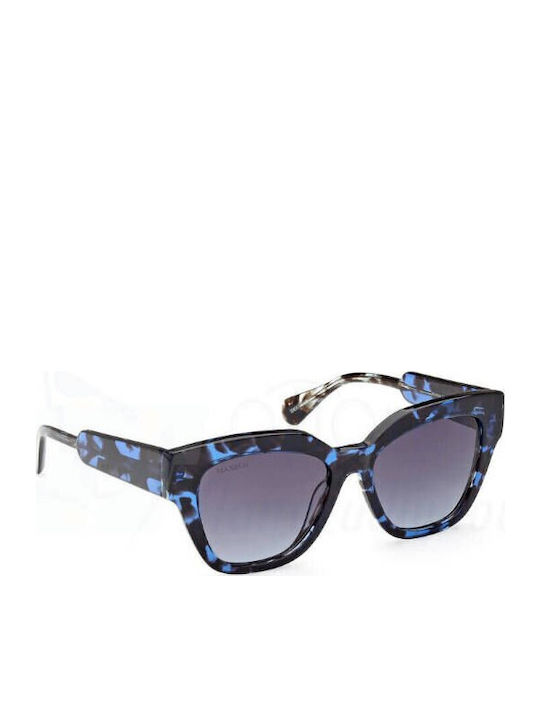 Max & Co Women's Sunglasses with Black Tartaruga Horn-Rimmed Frame and Gradient Lenses MO0059 55W