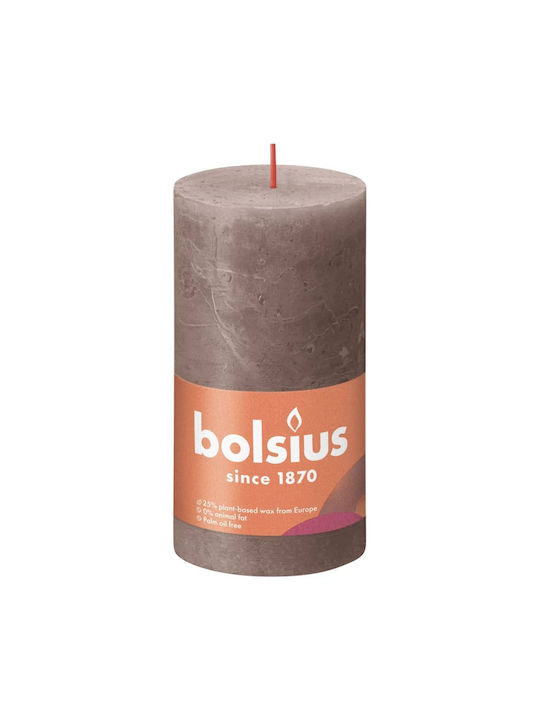 Bolsius Decorative Candle Brown 4pcs