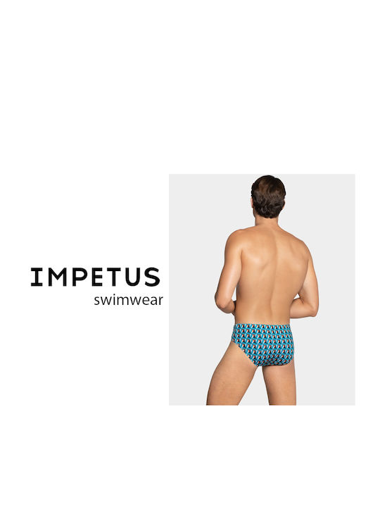 Impetus Swimsuit Briefs 1913L4100-GN016 Microprint Impetus Turquoise