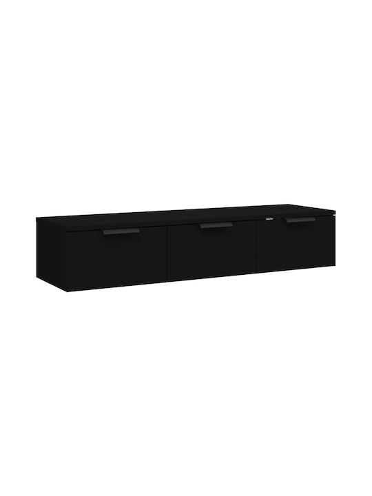 Particle Board TV Furniture Black L102xW30xH20cm