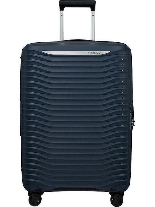 Samsonite Upscape Medium Hard Blue Nights Suitcase with 4 Wheels Height 68cm
