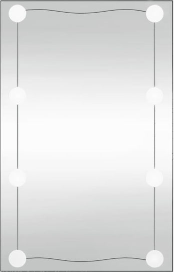 vidaXL Като Огледало за Стена с LED Осветление 40x60см 1бр