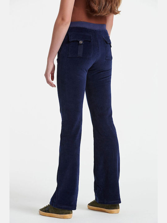 SugarFree Damen-Sweatpants Mark Blue Samt