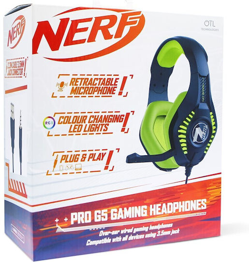 OTL Pro G5 Over Ear Gaming Headset cu conexiune 3,5mm Nerf