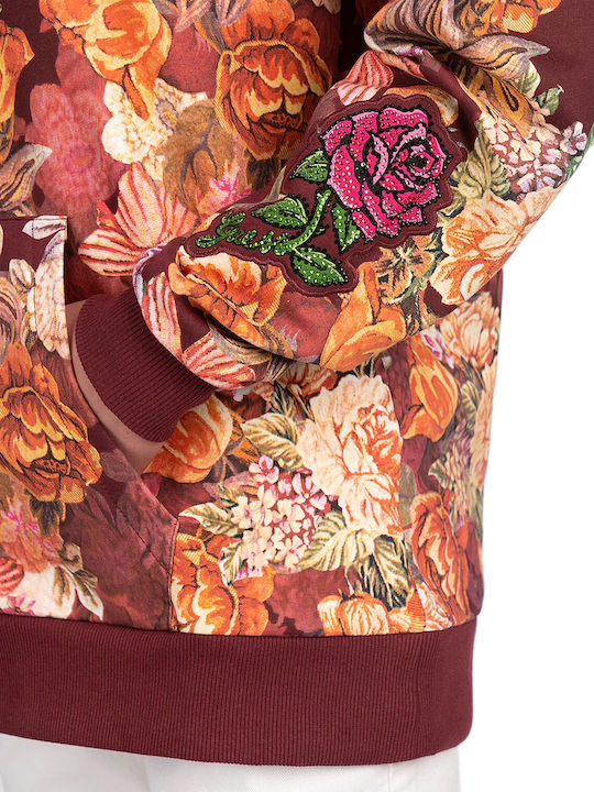 Damen Sweatshirt Kapuzen Mehrfarbig