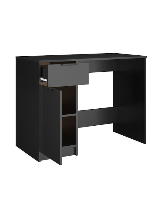 Schreibtisch Holz Schwarz 100x50x75cm