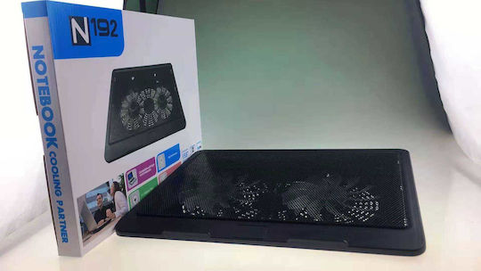 N192 Cooling Pad για Laptop έως 15.6" με 3 Ανεμιστήρες και Φωτισμό