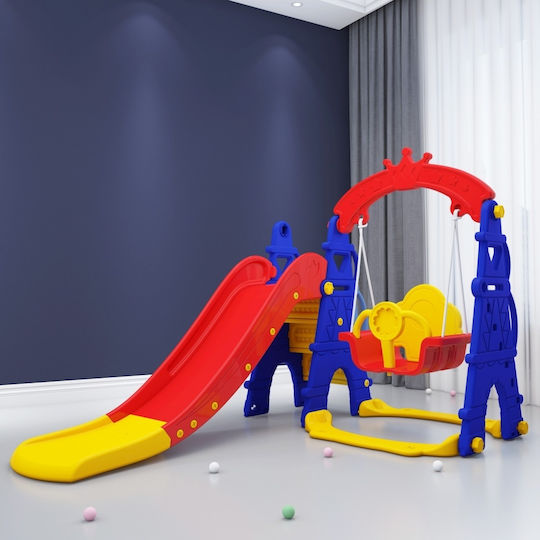 Kidstoys Castle Playground Set with Basketball Hoop Swing and Slide Multicolour