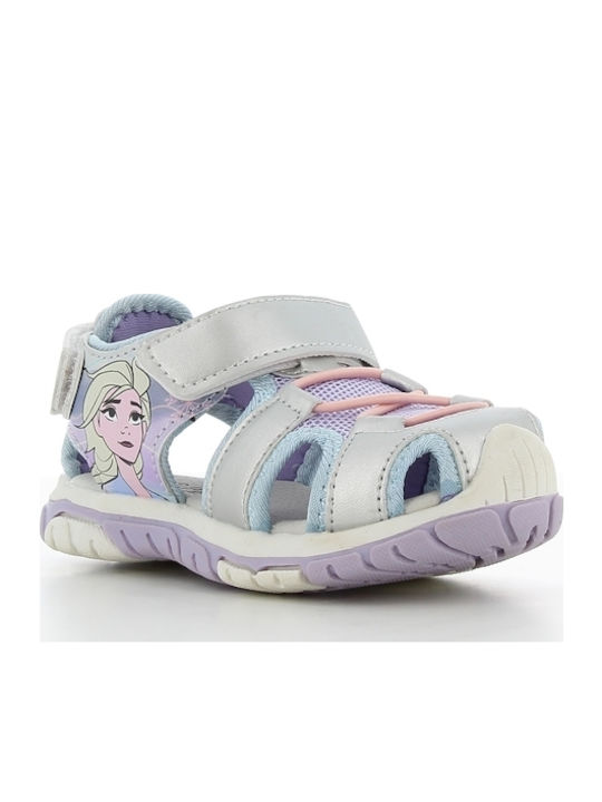 Sandale Tip Pantof Frozen Argintii