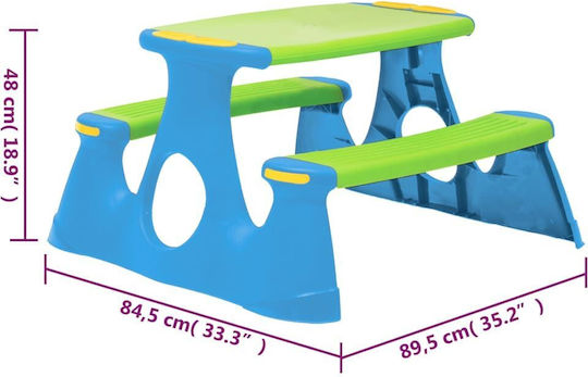 vidaXL Масичка 89.5x84.5x48см. за 2+ години Години Син
