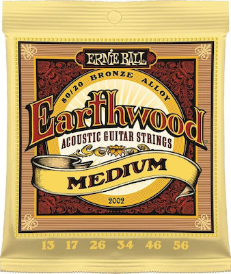 Ernie Ball Set 80/20 Bronz de Corzi pentru Chitară acustică Earthwood 80/20 Bronze Mediu 13 - 56"