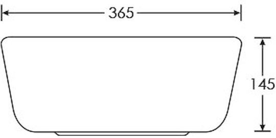 Soncera SOFIA Επικαθήμενος Νιπτήρας Πορσελάνης 50x36.5x14.5cm Λευκός
