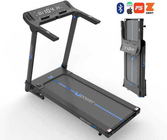 Upower Marathon 200S Slim 2hp Ηλεκτρικός Αναδιπλούμενος Διάδρομος Γυμναστικής για Χρήστη έως 120kg
