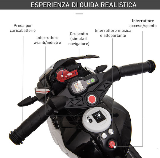 Kids Motorbike Inspired Electric Black
