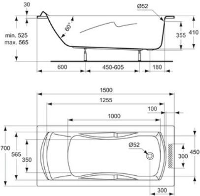 Ideal Standard Ulysse Acrylbadewanne
