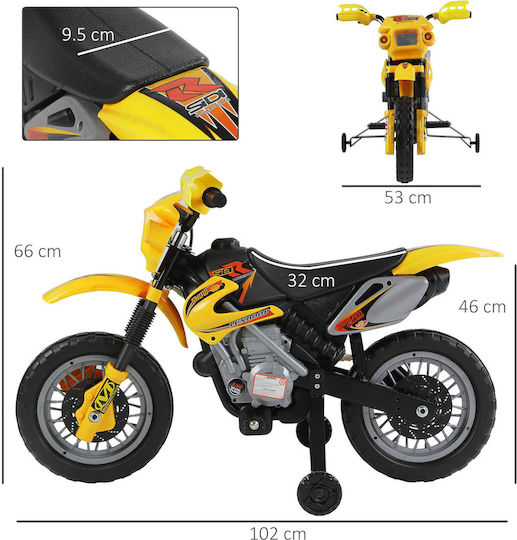 Motocicletă pentru copii Inspirat Electrică Galben