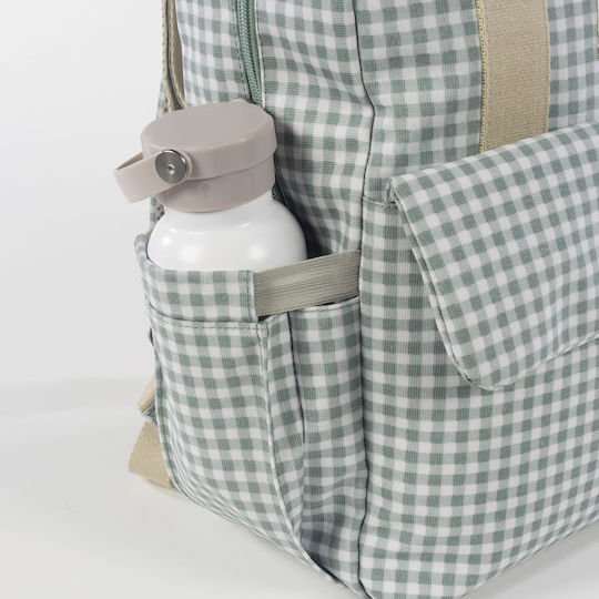Walking Mum Diaper Bag I Love Vichy Green 28x12x37cm.