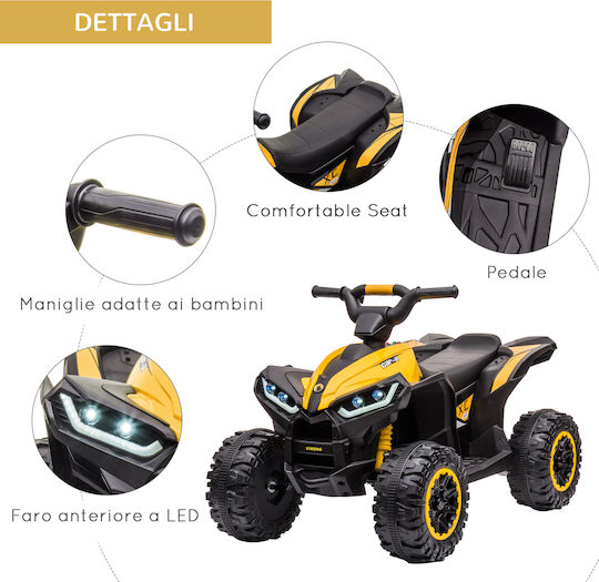 Kids Scooter Inspired Quad Electric 12 Volt Yellow