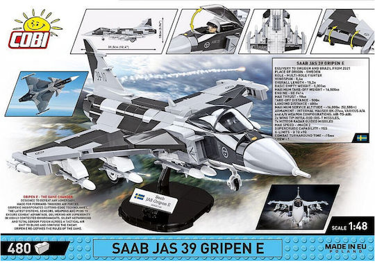 Cobi Конструктори Saab JAS 39 Gripen E за 7+ Години 480 Бройки