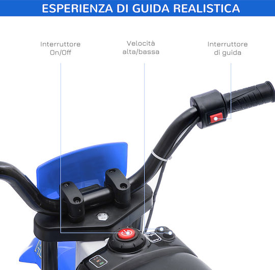 Παιδική Μηχανή Cross Ηλεκτροκίνητη 12 Volt Μπλε για 3+ ετών