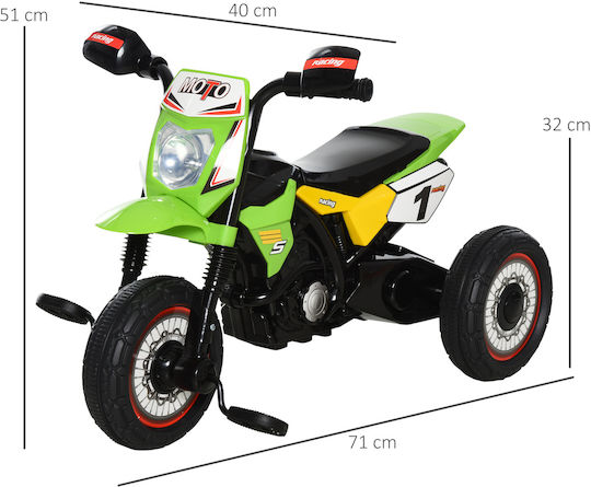 Kids Motorbike Inspired Pedal Green