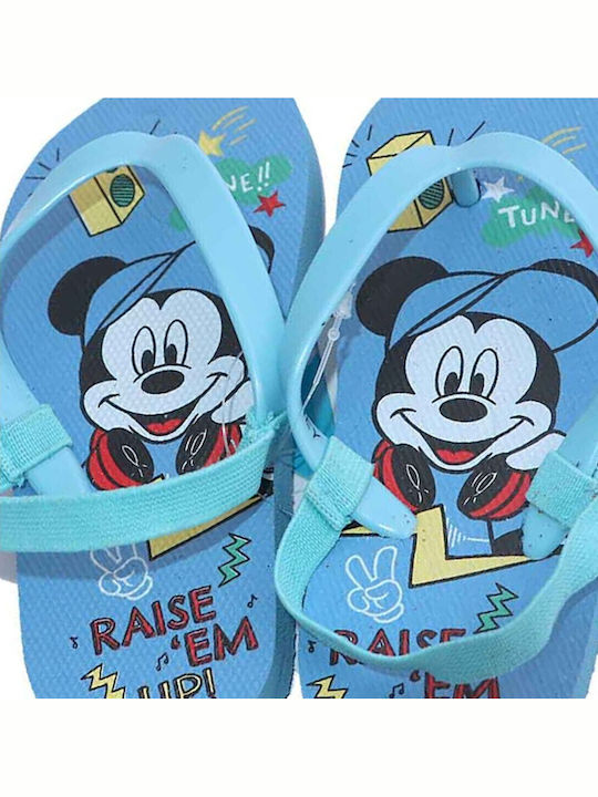 Kids' Flip Flops Mickey Light Blue Mickey
