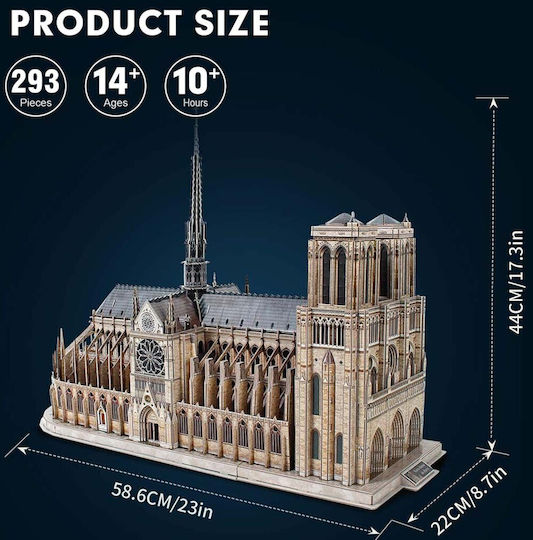 Notre Dame de Paris Puzzle 3D 293 Teile