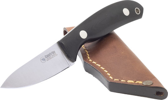 Casstrom Safari Mini Hunter Stabilised G10 Knife Black with Leather Sheath