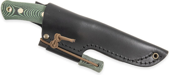 Casstrom No.10 Swedish Forest Knife Micarta Swiss Army Knife Khaki in Leather Sheath