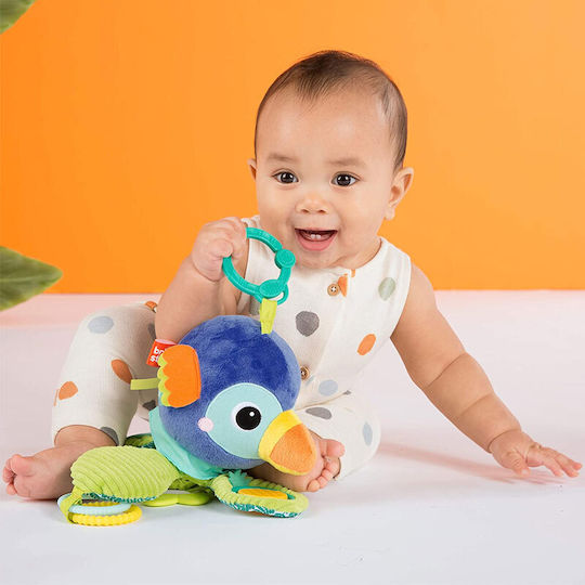 Bright Starts Pendant Toy for Car with Teether and Mirror Twirly Whirly Plusch Toucan for 0++ Months