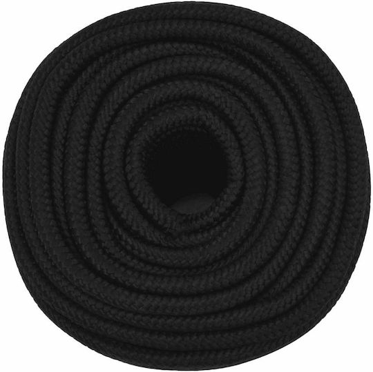 vidaXL Frânghie Diametru 14mm cu Lungime 250m Frânghie Neagră de Lucru Neagră 14mm 250m din Poliester