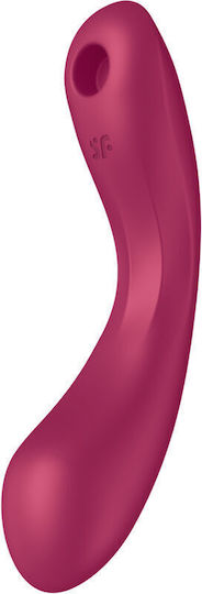Satisfyer Curvy Trinity 1 Аспиратор Вагина с вибрация Вмъкващ се троен въздушен вибратор Pule Червен 1бр