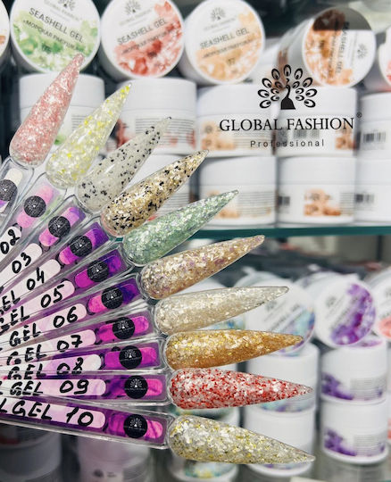 Global Fashion Gel Νυχιών Seashell 08 5gr