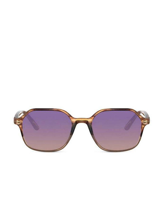Solo-Solis Sonnenbrillen mit Braun Rahmen und Lila Verlaufsfarbe Linse NDL6081