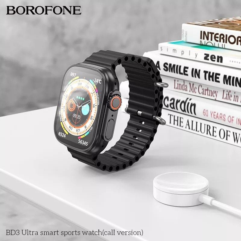 Borofone BD3 Ultra Smartwatch με Παλμογράφο (Μαύρο) | Skroutz.gr
