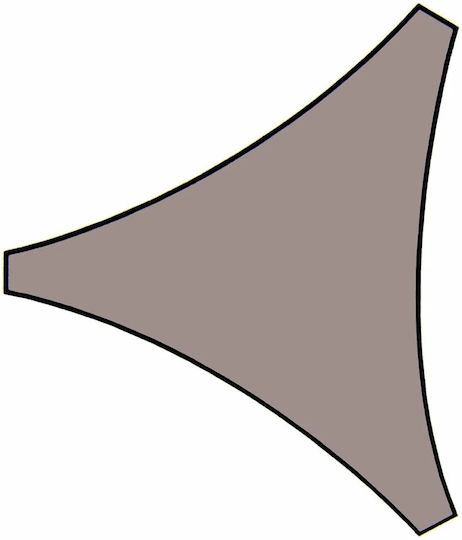 Perel Триъгълник Shade Sail Кафяв 5м